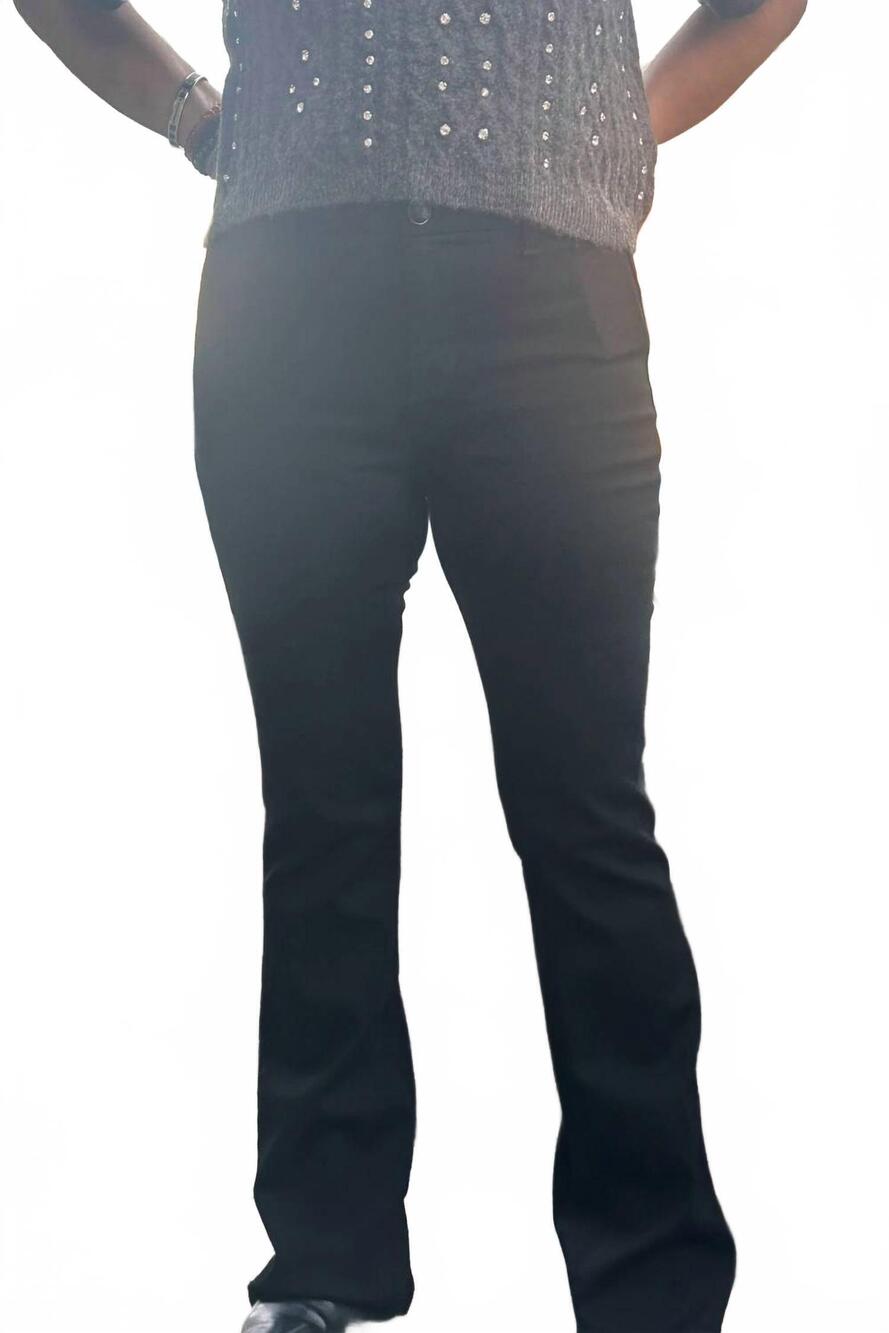 NEW 1822 DENIM high-rise bootcut trouser in black